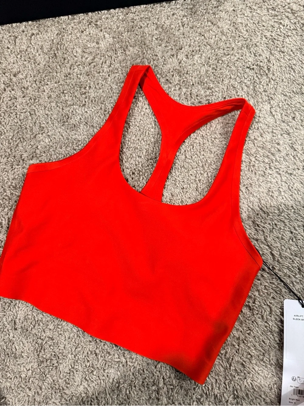 ALO Yoga Red Seamless Racerback Sports Bra
